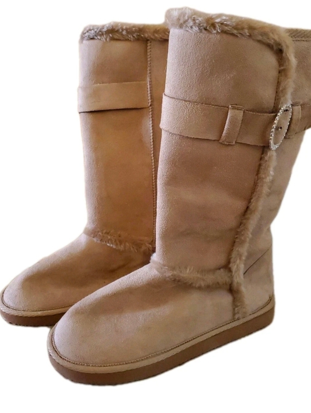 Bright Star Slip-On Beige Boots SIZE 7 NEW